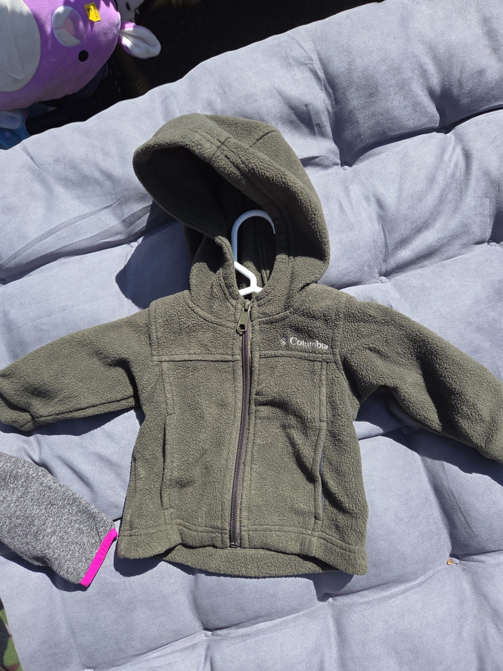 Columbia Kids Olive Green Hooded Fleece Jacket